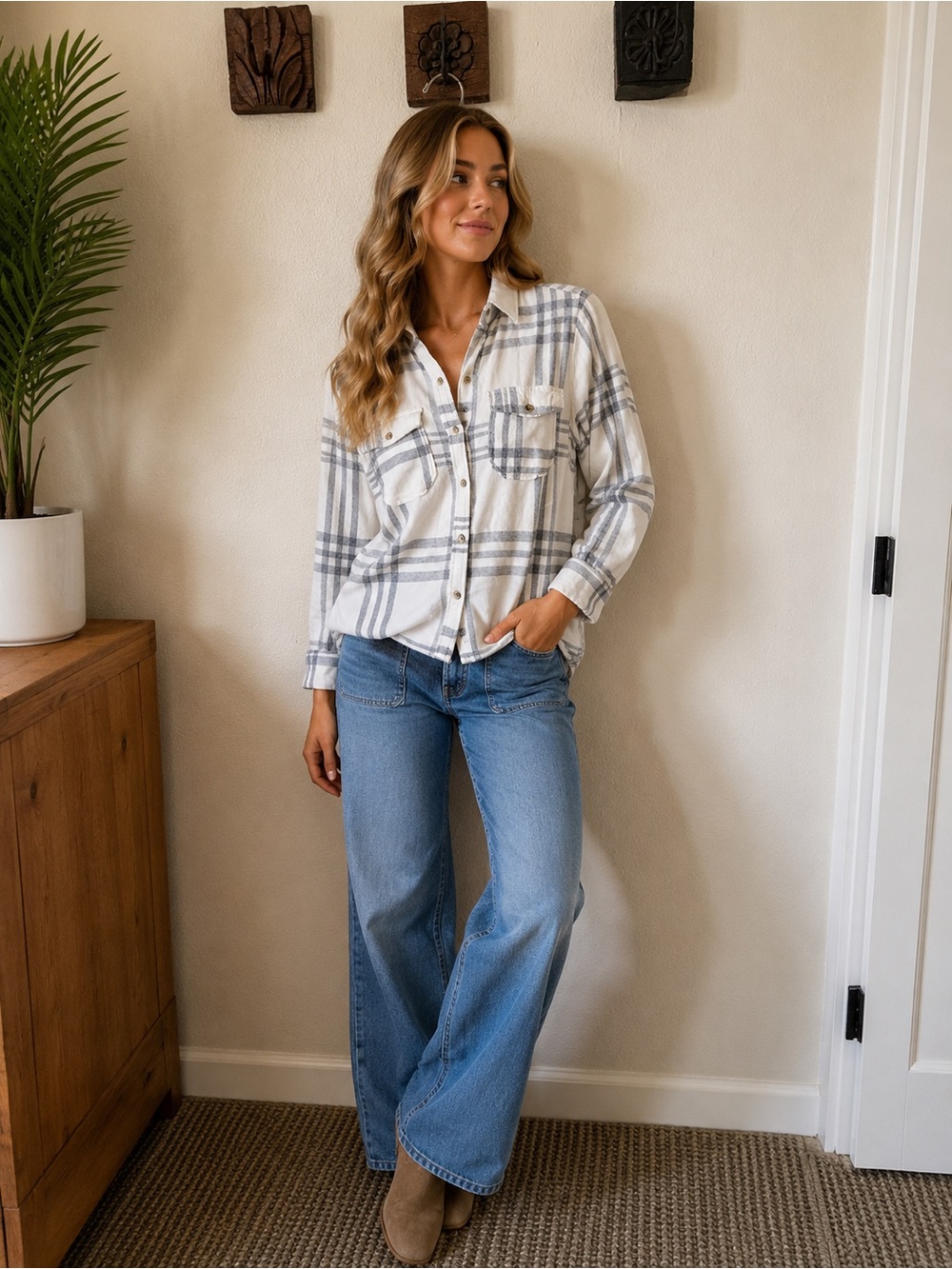 BDG Light Blue Wide-Leg High-Rise Jeans